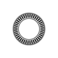 Minimalist Circular Emblem, Geometric, Modern - Outline - Circle vector