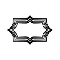 Geometric Deco Frame, Minimalist, Elegant Outline - Shape vector