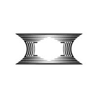Illusionary Symmetry Abstract Geometric vector
