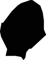 Semienawi Mierab Eritrea silhouette map vector