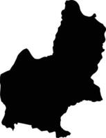 Senafe Eritrea silhouette map vector