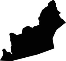 Senge Bhutan silhouette map vector