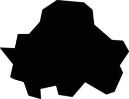 Seongju gun South Korea silhouette map vector