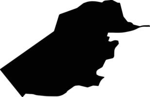 Serowe Botswana silhouette map vector