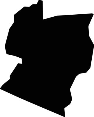 Serra do Ramalho Brazil silhouette map
