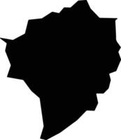 Sete Barras Brazil silhouette map vector