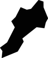 Shachexian China silhouette map vector