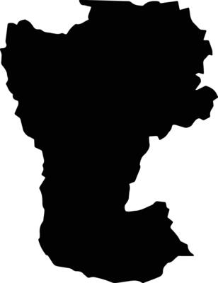 Shabunda Democratic Republic silhouette map