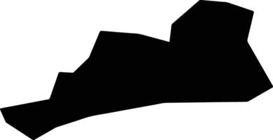 Shahdara India silhouette map vector
