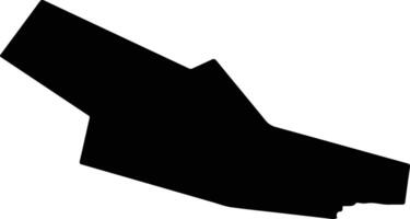 Shakhtarsk Ukraine silhouette map vector