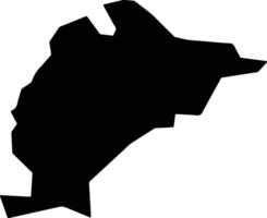 Shalkarskiy Kazakhstan silhouette map vector
