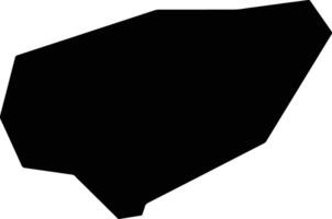 Shamal Jabal Marrah Sudan silhouette map vector