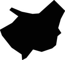Shamkir District Azerbaijan silhouette map vector