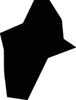 Shangchengxian China silhouette map vector