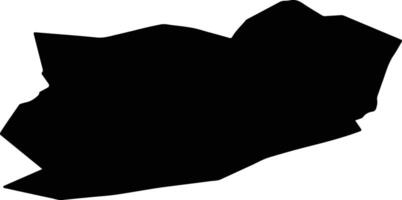 Sharga Mongolia silhouette map vector