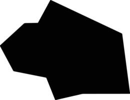 Sharyngol Mongolia silhouette map vector
