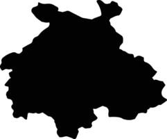 Shazand Iran silhouette map vector