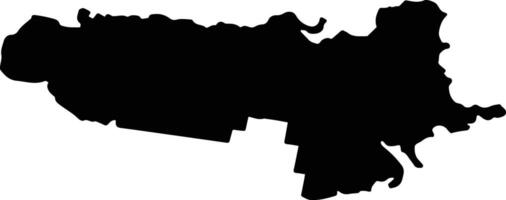 Shellharbour Australia silhouette map vector