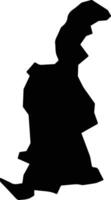 Shelleng Nigeria silhouette map vector