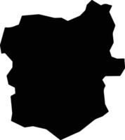 Shenkeng District Taiwan silhouette map vector