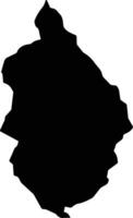 Shermung Bhutan silhouette map vector