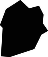 Shibara Japan silhouette map vector