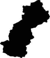 Shiding District Taiwan silhouette map vector