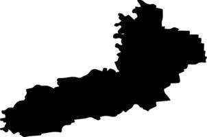 Shilovsky District Russia silhouette map vector