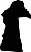 Shinejinst Mongolia silhouette map vector