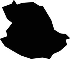Shiquxian China silhouette map vector