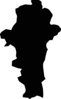 Shiroro Nigeria silhouette map vector