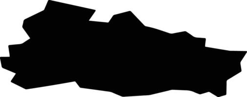 Shklow Belarus silhouette map vector