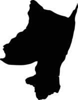 Shoufeng Taiwan silhouette map vector