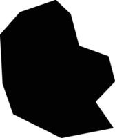 Shouxian China silhouette map vector