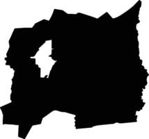 Shurugwi Zimbabwe silhouette map vector