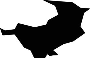 Shuskiy Kazakhstan silhouette map vector