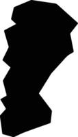 Shutul Afghanistan silhouette map vector