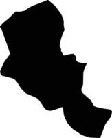Siahkal Iran silhouette map vector
