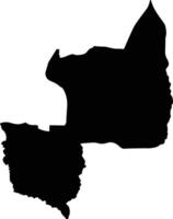 Sida Thailand silhouette map vector