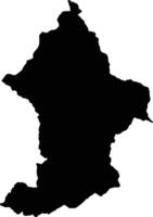 Sigchos Ecuador silhouette map vector
