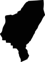 Siha Tanzania silhouette map vector