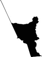 Siloe Lesotho silhouette map vector
