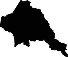 Simon Bolivar Ecuador silhouette map vector