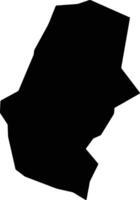 Sina Sina Yonggomugl District Papua New Guinea silhouette map vector