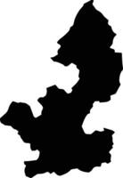 Sincan Turkey silhouette map vector