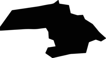 Sinjar Iraq silhouette map vector