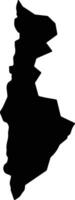 Sipsu Bhutan silhouette map vector