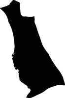 Sirik Iran silhouette map vector