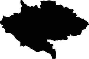 Siwan India silhouette map vector