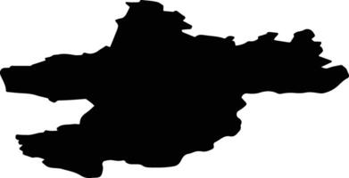 Skaistkalnes pag Latvia silhouette map vector